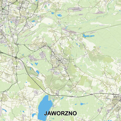 Jaworzno, Poland map poster art