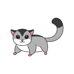 Cute sugar glider illustration
