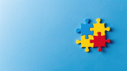 Celebrate Autistic Pride Day on June 18 with a vibrant and creative design featuring a colorful puzzle a powerful symbol of awareness for autism spectrum disorder set against a serene blue 