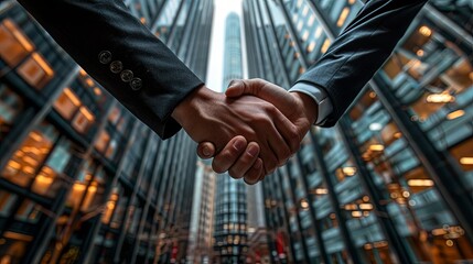 Business Handshake Collaboration in Workplace