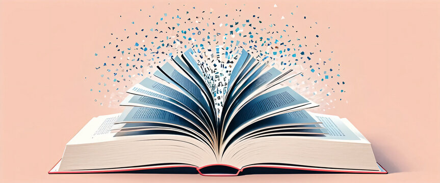 Generative ai illustration of The Book Day concept of education and learning
