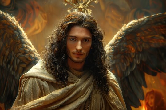 Archangel Gabriel, a divine messenger, celestial guardian, and harbinger of hope, embodying purity, guidance, and enlightenment in spiritual narratives and belief systems