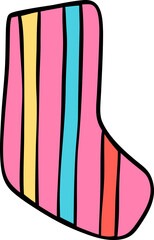 Groovy Clown sock clowncore doodle