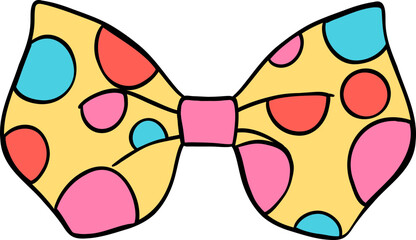 Groovy Clown Bow tie, clowncore doodle
