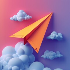A symbolized image of a paper plane.