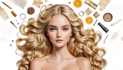 beautiful blonde girl portrait woman long wavy hair blond make-up coiffure barbershop beauty bleaching care colours complexion curl cut design dyed extension face fair fashion flaxen fringe haircut