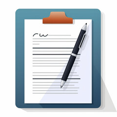 Description Icon symbolizing contract agreements and signings, Ai Generated