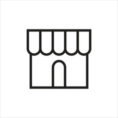 store vector icon line template