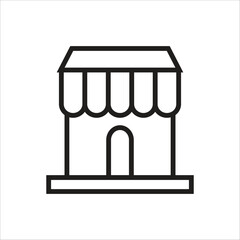 store vector icon line template