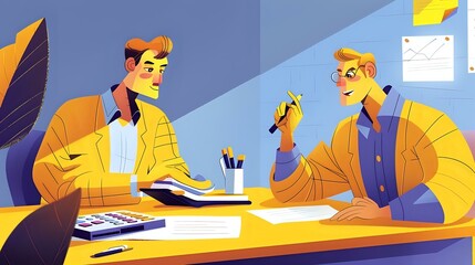 Obraz premium Dynamic Financial Planner at Work