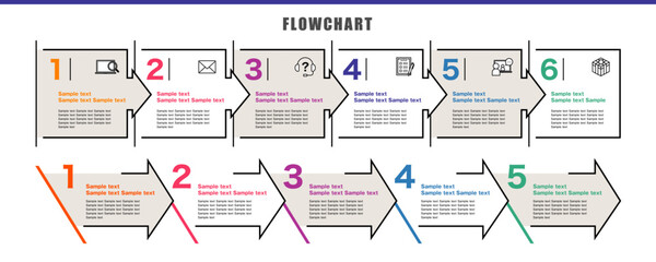 シンプルでおしゃれ、企画書や説明図に使用できるインフォグラフィックのテンプレート