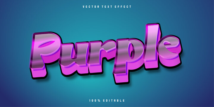 Purple Editable text style effect - Purple text style theme.