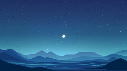 背景：夜の星空と天の川