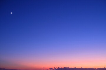 night sky with moon and clouds