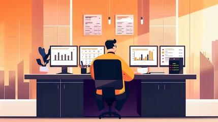Commercial Loan Officer's Dynamic Work Environment Depicted