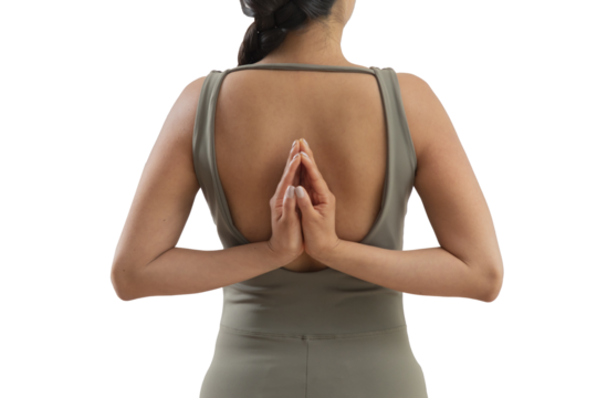 Young mexican woman with hands clasped behind her back