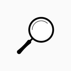 Magnifier Icon. Search, Find. Observation, Detective Symbol. Applied for Design, Presentation, Website,  or Apps Elements – Vector. 