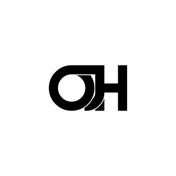 ojh typography letter monogram logo design