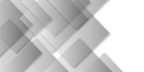 Modern luxury pattern of geometric white and gray color background, Elegant abstract background with grey lines with shadow. white paper transparent material in triangle technology and square shapes i