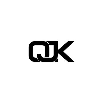 ojk lettering initial monogram logo design