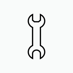 Wrench Icon. Repair, Setting. Mechanics, Maintenance Symbol for Design, Presentation, Website or Apps Elements  – Vector.