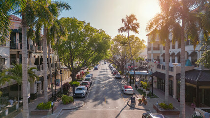 Naples Florida 5th avenue daytime street view