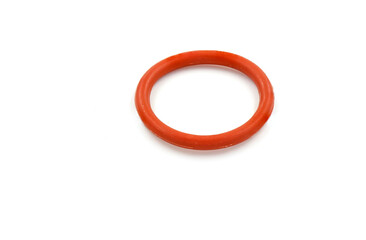 o ring made of rubber on a white background. The concept of preventing engine leakage
