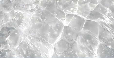  White water wave texture background, Closeup of desaturated transparent clear calm water surface texture with splashes and bubbles. Trendy abstract nature background. banner poster template 