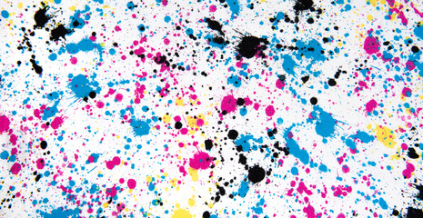 Colorful paint splats background. Splashes of paint background. 