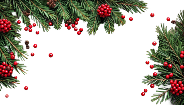 evergreen holiday red berries space branches background copy pine christmas wood tree decoration branch fir green frame new wooden border year winter white celebration card old spruce holly isolated