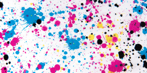 Colorful paint splats background. Splashes of paint background. 