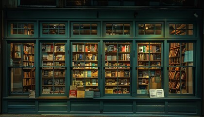 Imagine a bookstore window display featuring the latest releases from bestselling authors, enticing passersby to explore new literary worlds