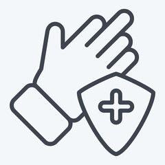 Icon Protection 2. related to Hygiene symbol. line style. simple design illustration