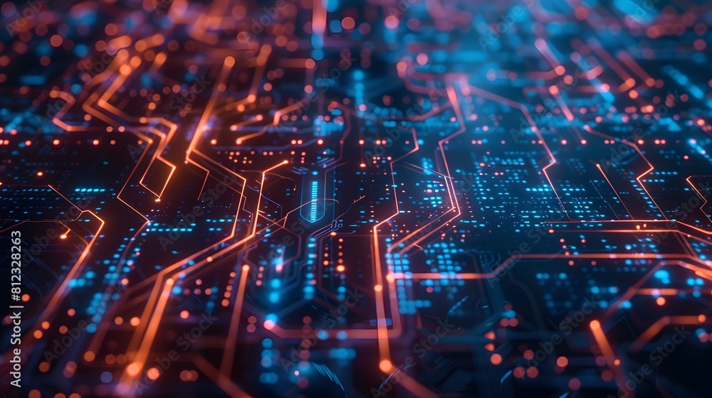 Aufkleber big data and artificial intelligence concept. machine learning and cyber mind domination concept in 