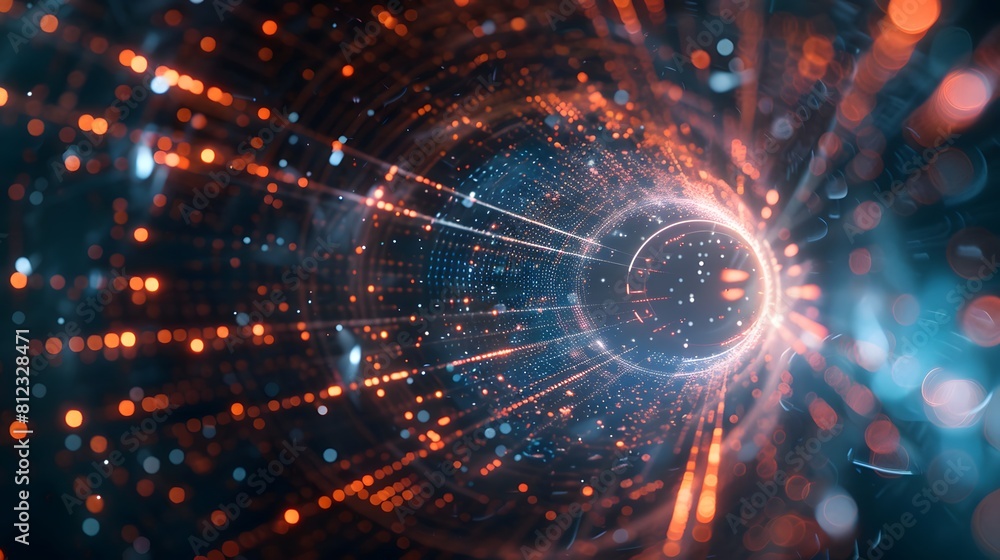 Aufkleber big data and artificial intelligence concept. machine learning and cyber mind domination concept in 