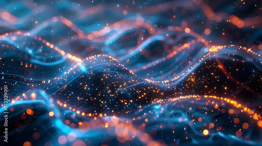 Aufkleber big data and artificial intelligence concept. machine learning and cyber mind domination concept in 