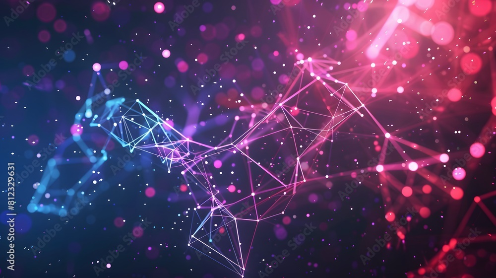 Aufkleber big data and artificial intelligence concept. machine learning and cyber mind domination concept in 