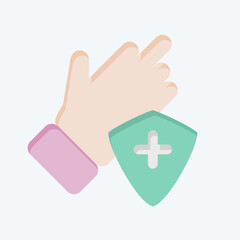 Icon Protection 2. related to Hygiene symbol. flat style. simple design illustration