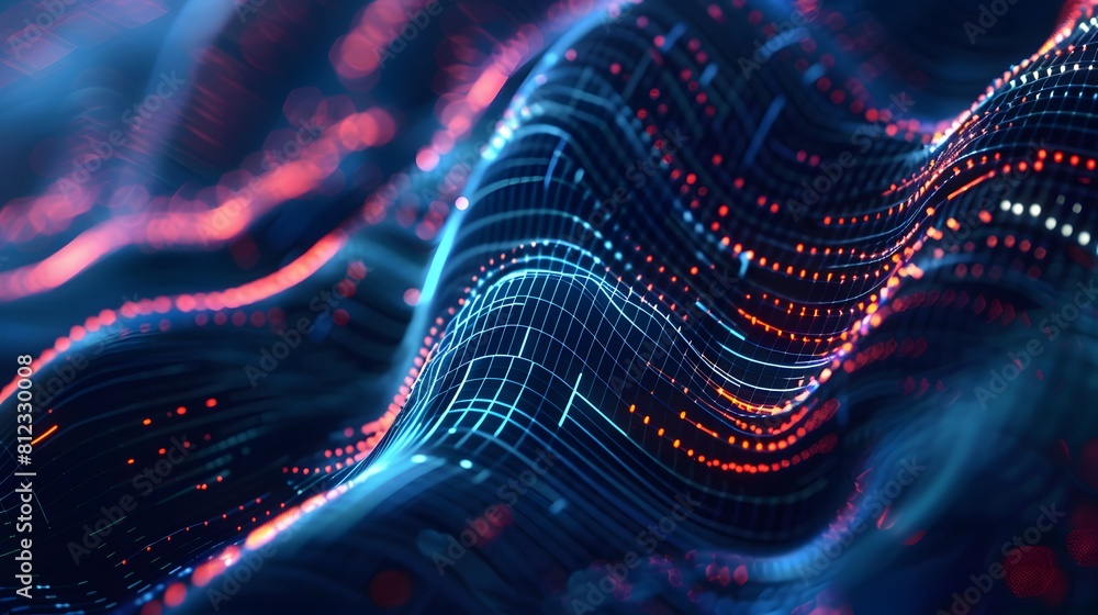 Aufkleber big data and artificial intelligence concept. machine learning and cyber mind domination concept in 