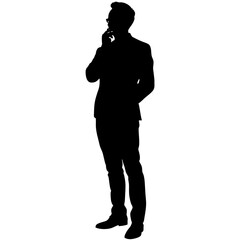 A man look up vector silhouette black colour illustration isolated white background