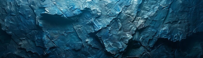 Fototapeta premium Blue cracked ice texture.