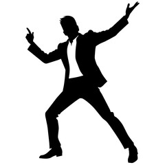 a pop singer dancing in the street with a microphone, showcasing dynamic dance moves and singing passionately