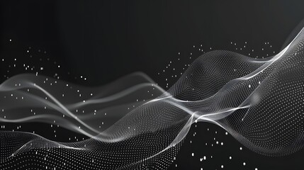 Abstract technology background with connecting dots and lines. Low poly shape.