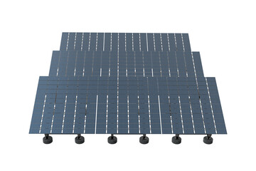 solar panels on white background