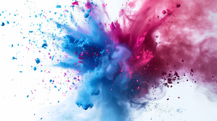 Colorful powder burst