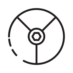 Obraz premium Car Parts Steering Line Icon