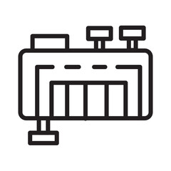 Car Radiator Parts Line Icon