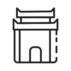 Asia Building Culture Line Icon