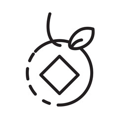 Food Fruit Orange Line Icon