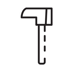Axe Cut Equipment Line Icon